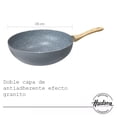 thumbnail image 2 of Wok Sarten Aluminio 28 cm HUDSON Granito Antiadherente, 2 of 7