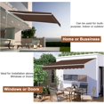 thumbnail image 7 of MEETWARM 13.1'x 8.2' Patio Awning Retractable Awning Cover for Sunshade Shelter, Outdoor Patio Canopy with Manual Crank Handle/Water-Resistant 280g/m² Polyester for Patio, Yard, Balcony, Coffee, 7 of 7