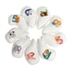 thumbnail image 5 of 9 piezas de cuero PU, cubierta de cabeza de hierro de golf, cubierta de cabeza de palo de golf, accesorios para tacos de golf, funda protectora para Blanco Macarena Cubierta de cabeza de hierros de golf, 5 of 8