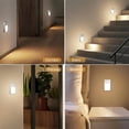 thumbnail image 7 of VST Motion Sensor Step Night Light, Rechargeable Battery Powered Led Light with Magnetic Suck Installation for Bedroom Hallway Stair Nursery Kids Room (2.68 inch 3000K 6Pack Silver), 7 of 7