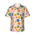 thumbnail image 1 of Fotbe Groovy Daisy Flowers Camisa Hawaiana para Hombre Unisex – Camisa Casual de Verano con Botones de Manga Corta de Algodón y Lino,Large, 1 of 7