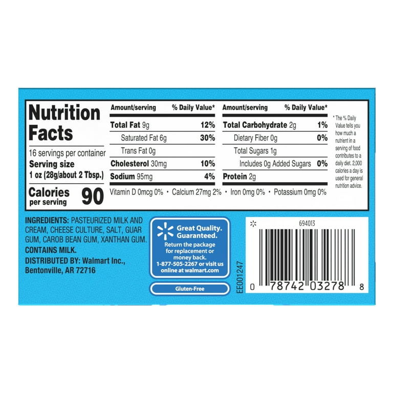 シュークリームページ② Great Value Cream Cheese Brick, 8 oz Block, 2 Pack - Walmart.com