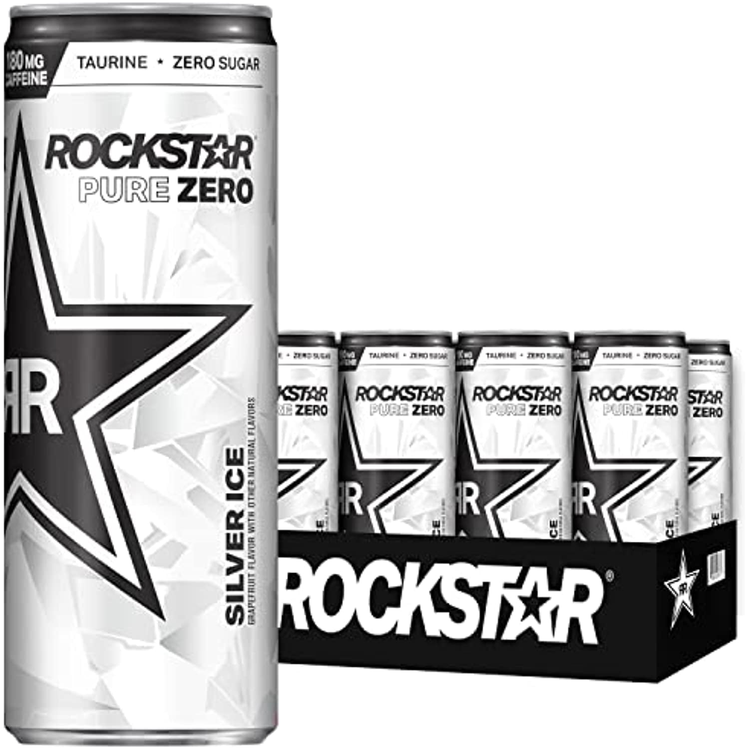 Rockstar® Pure Zero Silver Ice Energy Drink, 4 pk / 16 fl oz