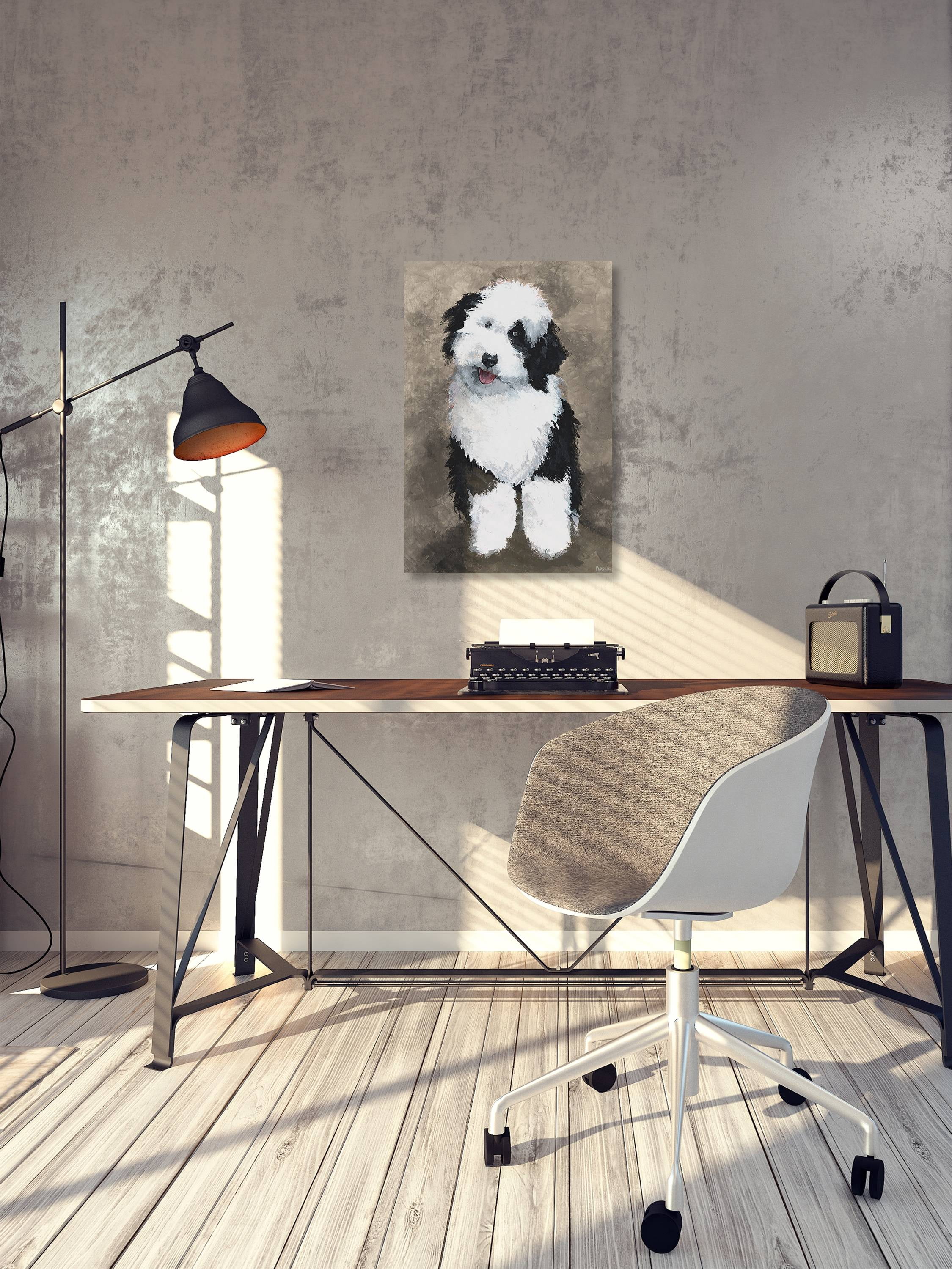 Parvez Taj Cute Furry Dog Canvas Wall Art