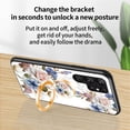 thumbnail image 6 of SaniMore for Samsung Galaxy S23 Ultra Case, 31 Diamonds Glass Vehicle Magnetic Support Flexible TPU Flower Pattern Cover with 360° Rotatable Ring Kickstand Shockproof Protective Shell, Purple Flower, 6 of 11