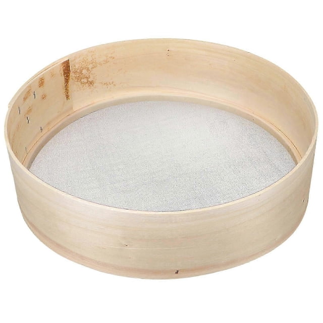 Household Flour Sifter Handheld Sieve Wooden Flour Strainer Sieve Baking Tool