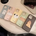 thumbnail image 3 of ins style simple puppy 15pro max apple 16 mobile phone case silicone iphone14 suitable for 13 three-dimensional niche, 3 of 10