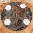 thumbnail image 2 of Tablecloth Tribal Boho Mandala Pattern Waterproof Elastic Round Cover with Back for Meditation and Relaxation, 2 of 5