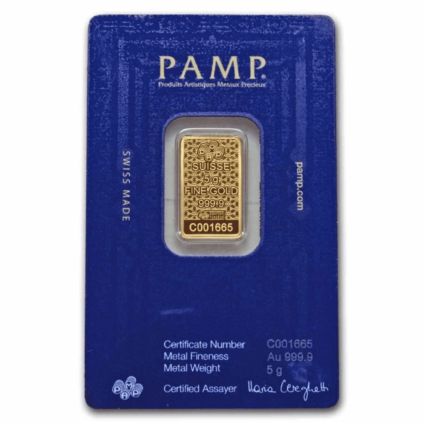 Pamp Suisse Arabian Horse 5 Gram Gold Bar - w/ Assay & Frame