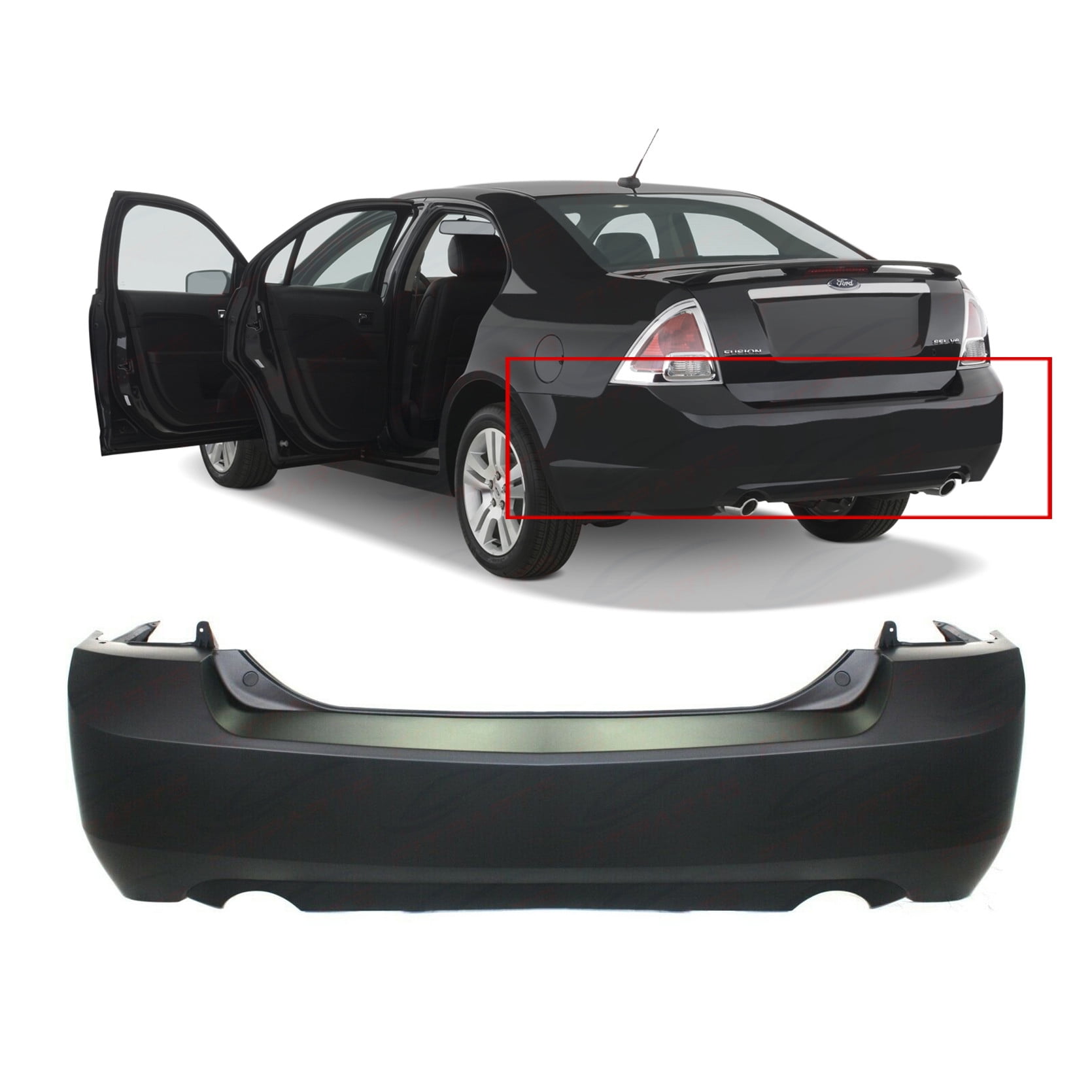 Ford fusion sale rear bumper cover