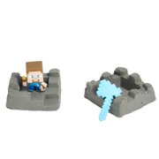 Minecraft Mini Mining Set with Moldable Sand, Environment Accessory and Mini Figure