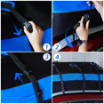 thumbnail image 5 of ELEVON Car Rooftop Cargo Carrier Bag 21 Cubic Feet, Waterproof Car Roof Bag Roof Rack Storage for All Vehicle with/Without Rack, Anti-Slip Mat, 10 Straps, 6 Door Hooks, Luggage Lock, Blue, 5 of 7