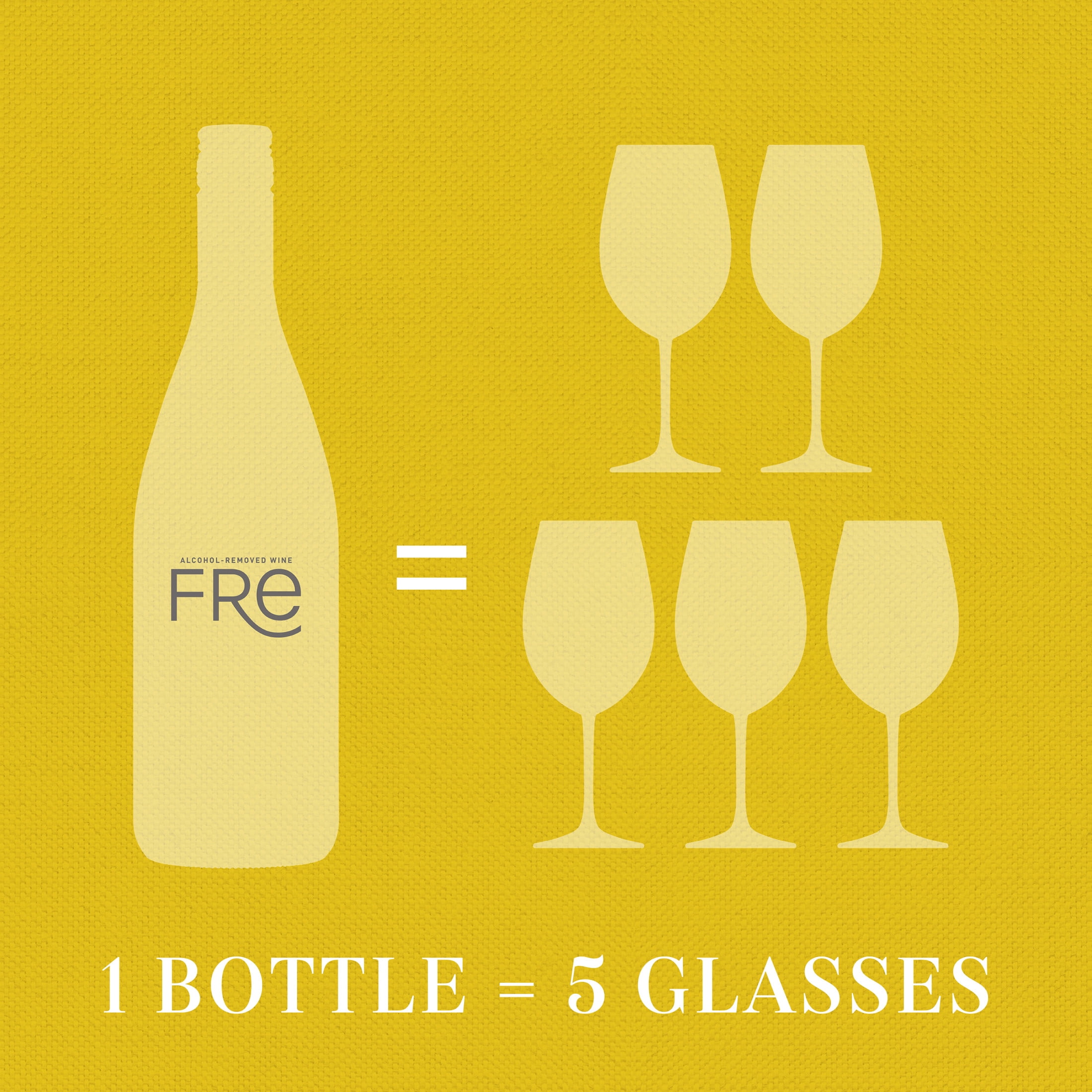 FRE Chardonnay California White Wine, Alcohol-Removed, 750 ml Glass Bottle, 0% ABV