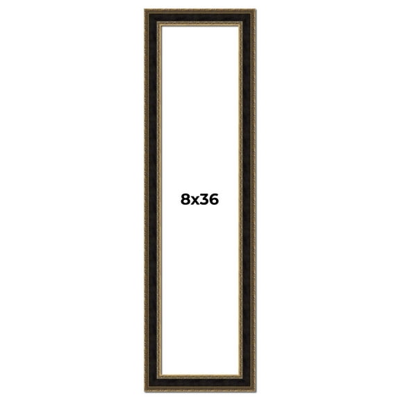 8x36 Frame Gold Antique Vintage Sold Wood Picture Frame | 1.75 Inch Moulding Width | Interior Frame