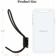 thumbnail image 2 of Jinsinto Coat Hook, 14 Pieces Large Double Fasteners Metal Robe Hook Cloth Hanging with Screws, Black, 2 of 5