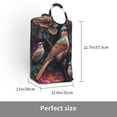 thumbnail image 3 of KLL Colorful Tulip Rose Bird Laundry Hamper,Large Canvas Fabric Lightweight Storage Basket Toy Organizer Dirty Clothes Collapsible Waterproof, 3 of 6