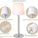 thumbnail image 3 of Lámpara de mesa pequeña para mesita de noche de dormitorio, lámpara de estilo simple, decoración de lujo, lámpara de mesa de atmósfera creativa de PE, 3 of 3