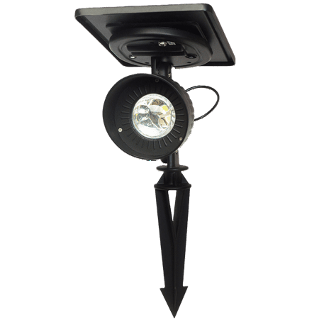 Gama Sonic GS-103-WW Progressive Garden Landscape Spotlight Outdoor Solar Powered Light on Stake, BLACK