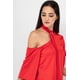 thumbnail image 3 of Blusa roja un hombro AMAD Casual para mujer Talla L, 3 of 5