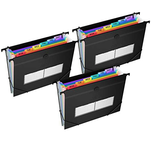 Telescopic Vertical File Organizer Holder,Foldable 13 Pocket File Storage