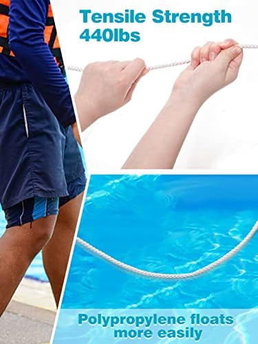 Water Floating Lifesaving Rope - Professional Throwing Pool Life Preserver Rope Line for Swimming Small Kayak Inflatable Boat