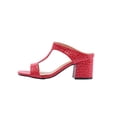 thumbnail image 3 of RKSTN Women's Sandals Chunky Low Heels Sandals Solid Color Square Toe Open Back Spring Summer Trendy Peep Toe Dress Sandals, 3 of 10