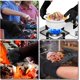 thumbnail image 3 of Guantes Bbq, guantes de horno resistentes al calor 1472/800, guantes ignífugos antideslizantes para barbacoa, cocinar, hornear, asar a la parrilla, soldar (negro, tamaño grande) Feliz Sencillez, 3 of 5