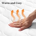 thumbnail image 5 of Queen Size White Heated Mattress Pad with Dual Zone Control, 9 Heated Settings, Auto Off Function, 5 of 6