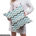thumbnail image 4 of Ambesonne Blue Fabric by the Yard Upholstery, Ocean Zig Zag Chevron Line, 5 Yards, Pale Blue Dark Blue, 4 of 4