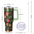 thumbnail image 2 of 40oz Snowman Christmas Holiday Insulated Stainless Steel Tumbler, Winter Coffee Cup with Handle and Straw, Travel Gift for Adults, 2 of 4