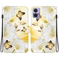 thumbnail image 2 of Compatible with Motorola Moto Edge 30 Neo Flower Painted PU Leather Wallet Case with Card Slots Cover, 2 of 5