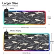 thumbnail image 3 of Wireless Charging Mouse Pad Large RGB Gaming Desk Mat 13 Light Modes Mousepad 31.5x11.8 Shark Outline, 3 of 6