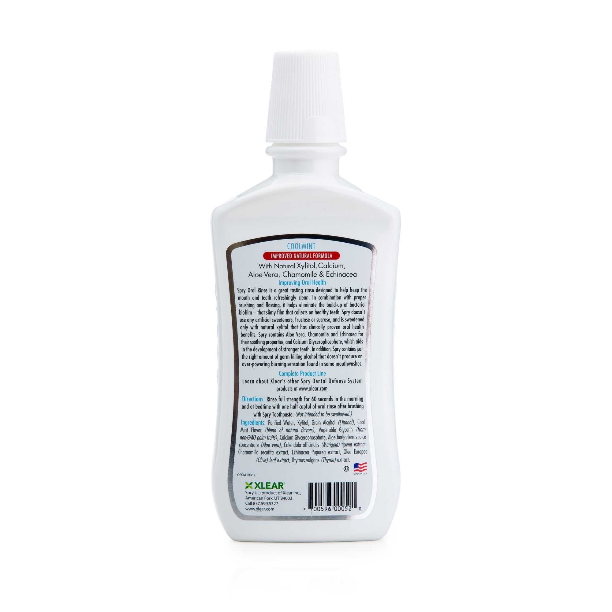 Spry Xylitol Mouthwash, Natural Ingredients, Enamel Support Oral Rinse, Cool Mint 16 fl oz 3 Pack