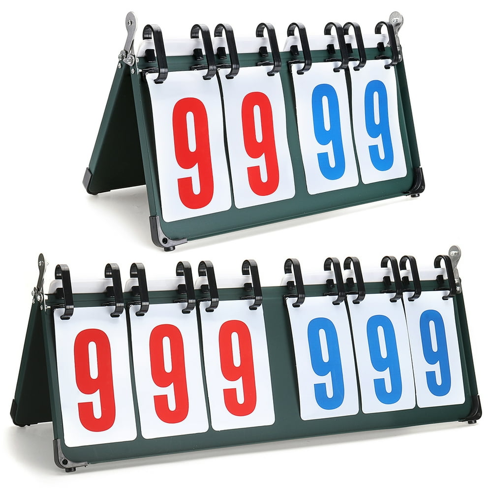 4/6 Digits Metal Scoreboard Portable Multi Purpose Sports Flip Score