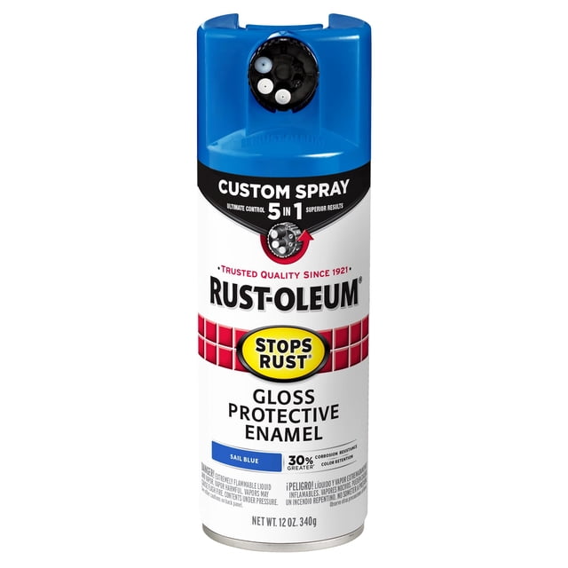 Pintura Rust-Oleum 376896 5 en 1, color azul vela brillante, 340 ml