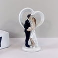 thumbnail image 4 of Cateissary Decoración de tartas para novia, novio, casarse, estatuilla divertida para boda, soporte para manualidades, adorno para pareja de Decoración del hogar Tipo F, 4 of 6