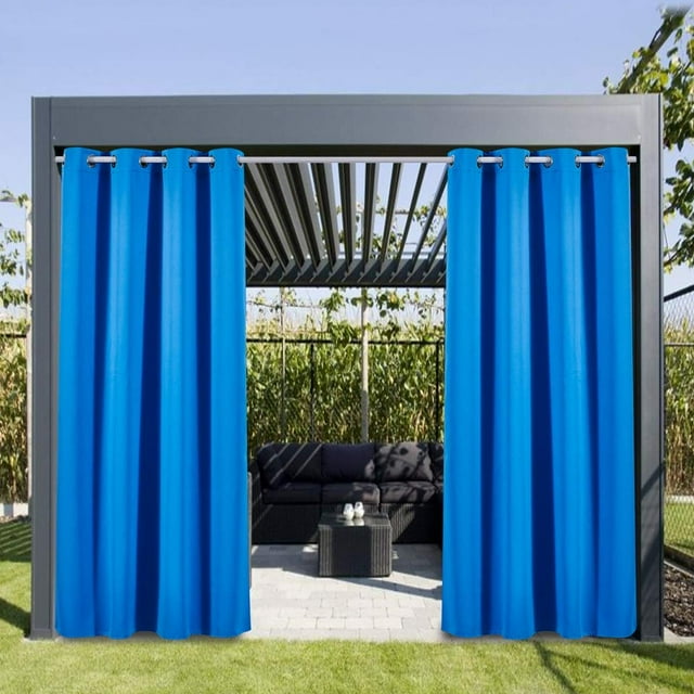 Rideaux d'Intimité d'Extérieur à Oeillets Coupe-Vent pour Patio, Panneaux de Protection pour Porche, Gazebo, Terrasse, L x H (x cm), Robe d'Été Jaune