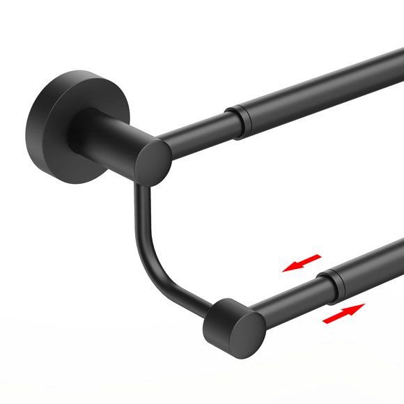 Toallero BeSy ajustable de 42 a 66 cm, doble acero inoxidable SUS304