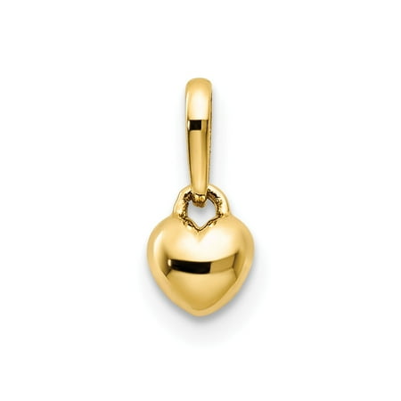 14k Yellow Gold Children's Heart Pendant