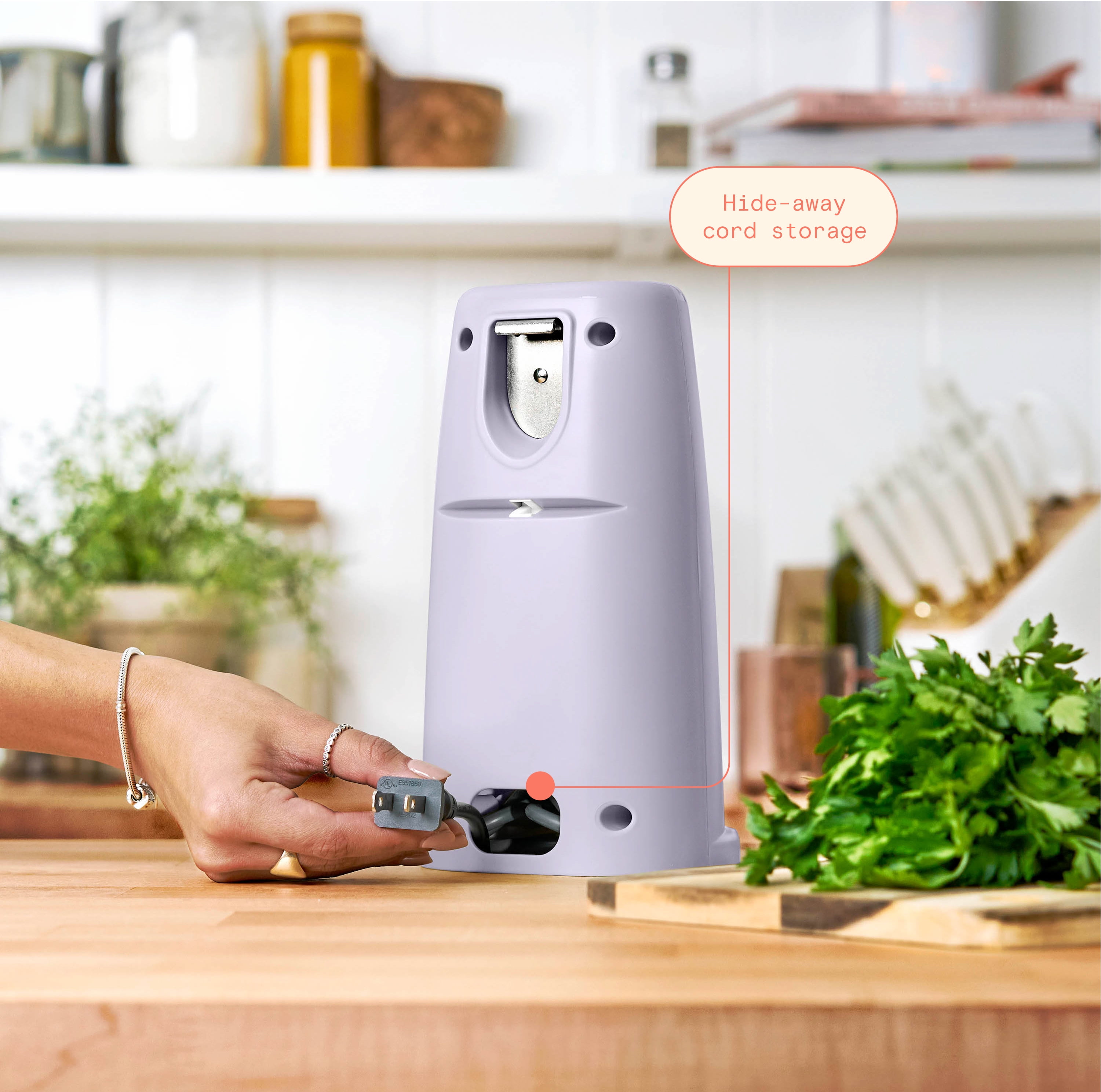 Beautiful Easy-Prep Electric Can Opener, Lavender by Drew Barrymore
