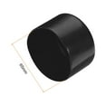 thumbnail image 3 of Unique Bargains 4pcs Rubber End Caps 65mm ID Vinyl Round Tube Bolt Cap Cover Screw Thread Protector Black, 3 of 4