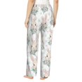 thumbnail image 6 of Pajama Pants Women - Cute Rabbit White Flower Soft Breathable Sleep & Lounge Pants for Women, Comfy Casual Pj Pants Bottoms with Pockets, 6 of 7