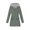 Dark Gray, variant on Women Solid Stripe Mid-Length Waterproof Sun Protective Outdoor Sports Rain Jacket, Windproof Hooded for Casual and Active Use,Khaki XL