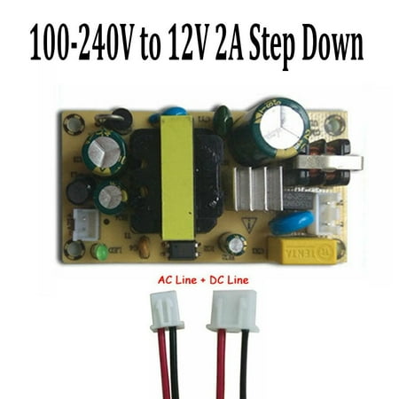 

LED 100-240V to 12V 2A Step Down Power Supply Module Converter Board AC-DC