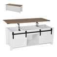 thumbnail image 1 of Mesa de centro elevable estilo granja de 120 cm con puerta estilo granero y compartimento oculto VEVOR, 1 of 9