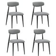 thumbnail image 7 of Dining Chairs set of 4, Upholstered Chairs with Metal Legs for Kitchen Dining Room, Grey, 7 of 7