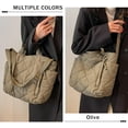 thumbnail image 5 of LHSHID Puffer Tote Bag Women Quilted Crossbody Handbag Lattice Padded Hobo Puffy Purse Casual Satchel Bag, 5 of 5