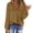 Khaki, variant on BLVB Boho Tops for Women V Neck Chiffon Blouses Flowy Dressy Casual Lace Womens Long Sleeve Shirts Trendy Clothes