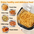 thumbnail image 4 of Forros de papel Air Fryer Tonmom, 100 unidades, papel de aluminio 6.3, 4 of 7