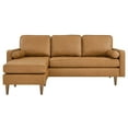 thumbnail image 5 of Valour 78" Leather Apartment Sectional Sofa, 5 of 7